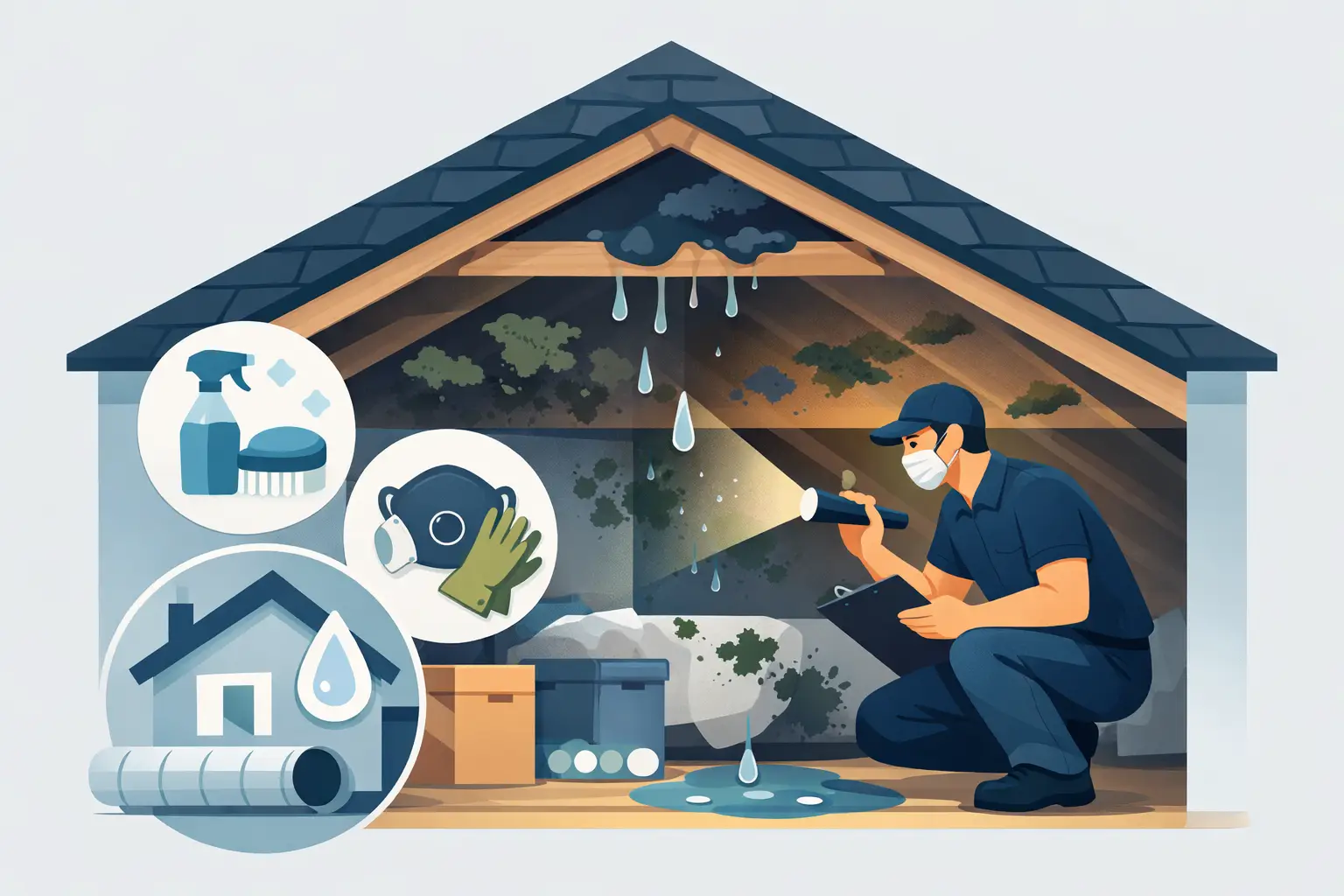 Attic Mold From Roof Leak: What to Do