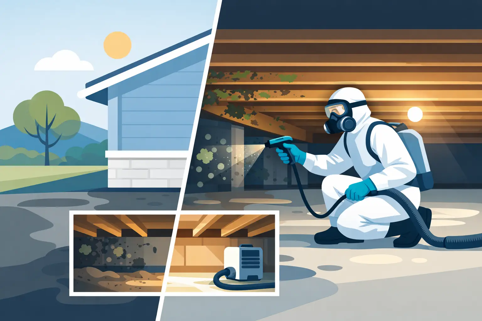 Crawl Space Mold Remediation Done Right