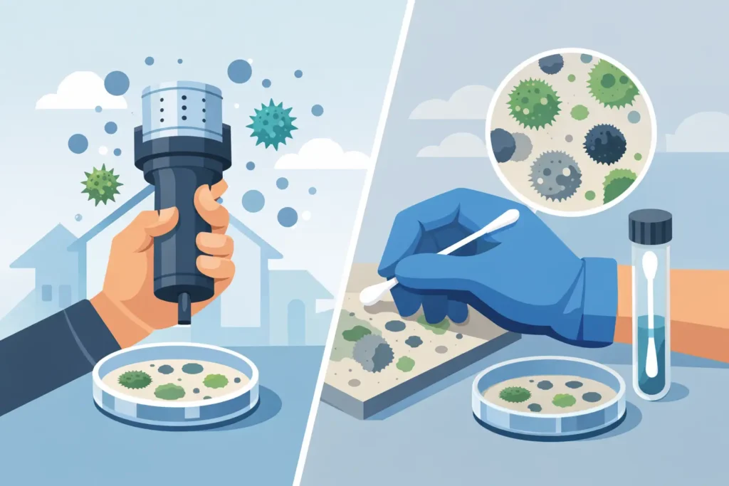 Air Sampling vs Swab Testing for Your Mold Concern