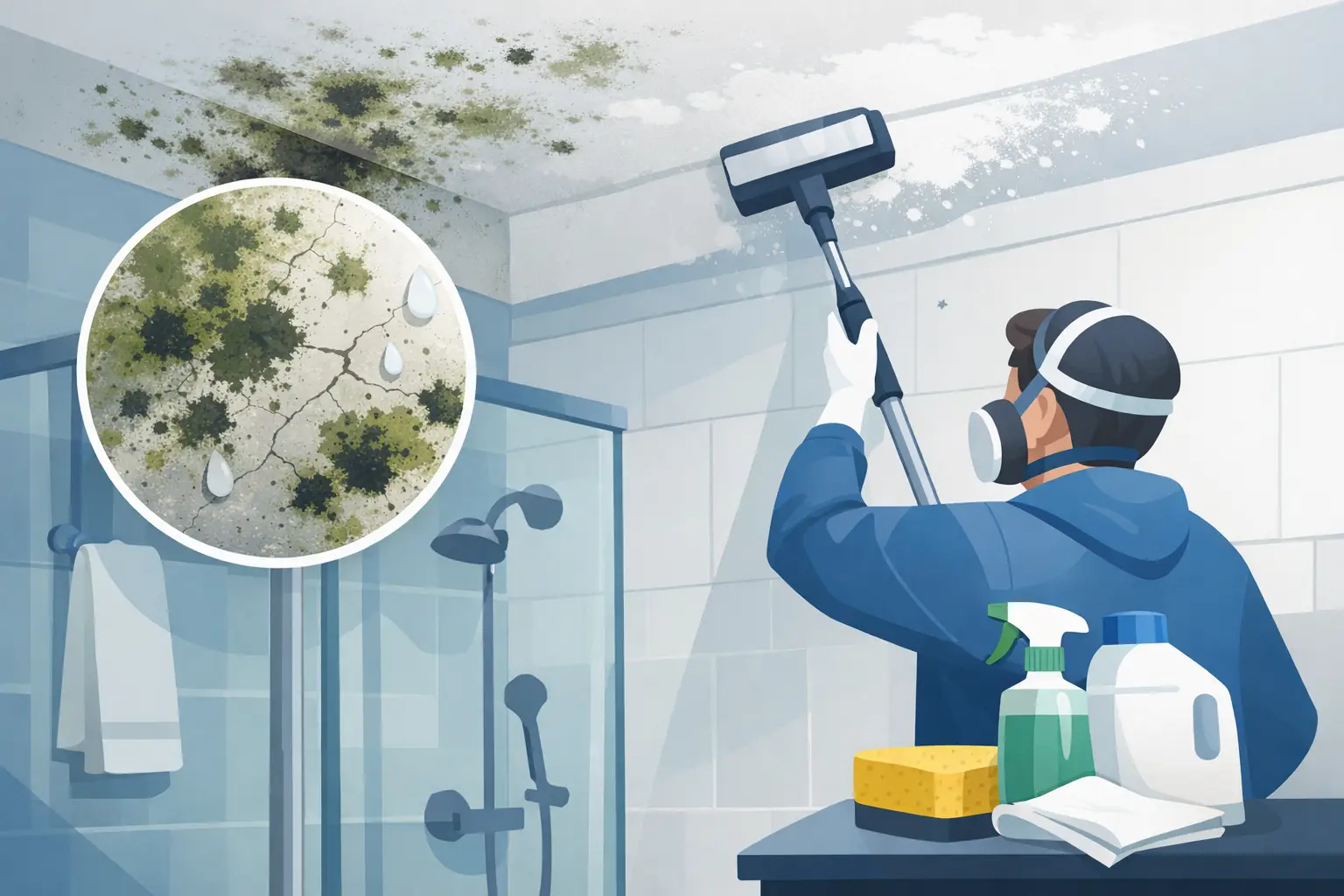 Bathroom Ceiling Mold Removal: What Works Safely