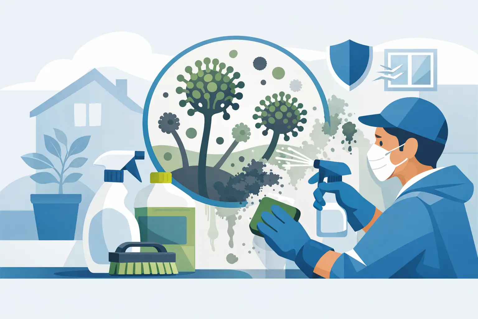 How to Clean Mold Spores Safely in Your Home